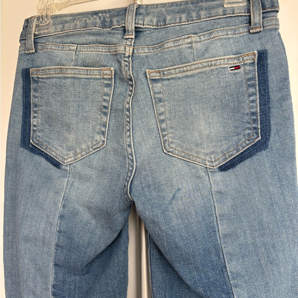 Tommy Hilfiger High Rise Straight Ankle Two Tone Released Hem‎ Jeans - size 2 - Picture 10 of 15
